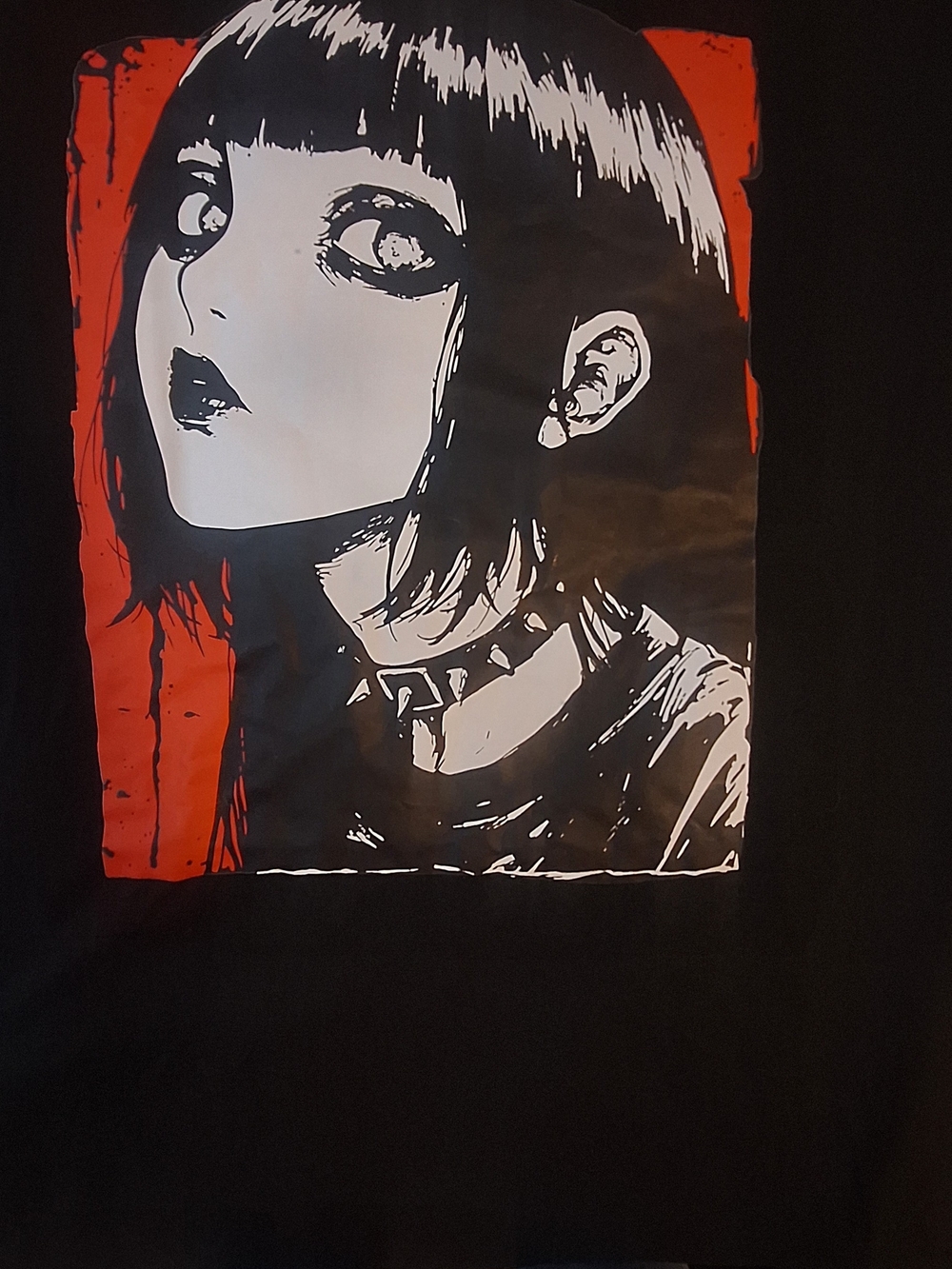Mall Goth Emo Anime Girl Graphic T-Shirt Spikes
